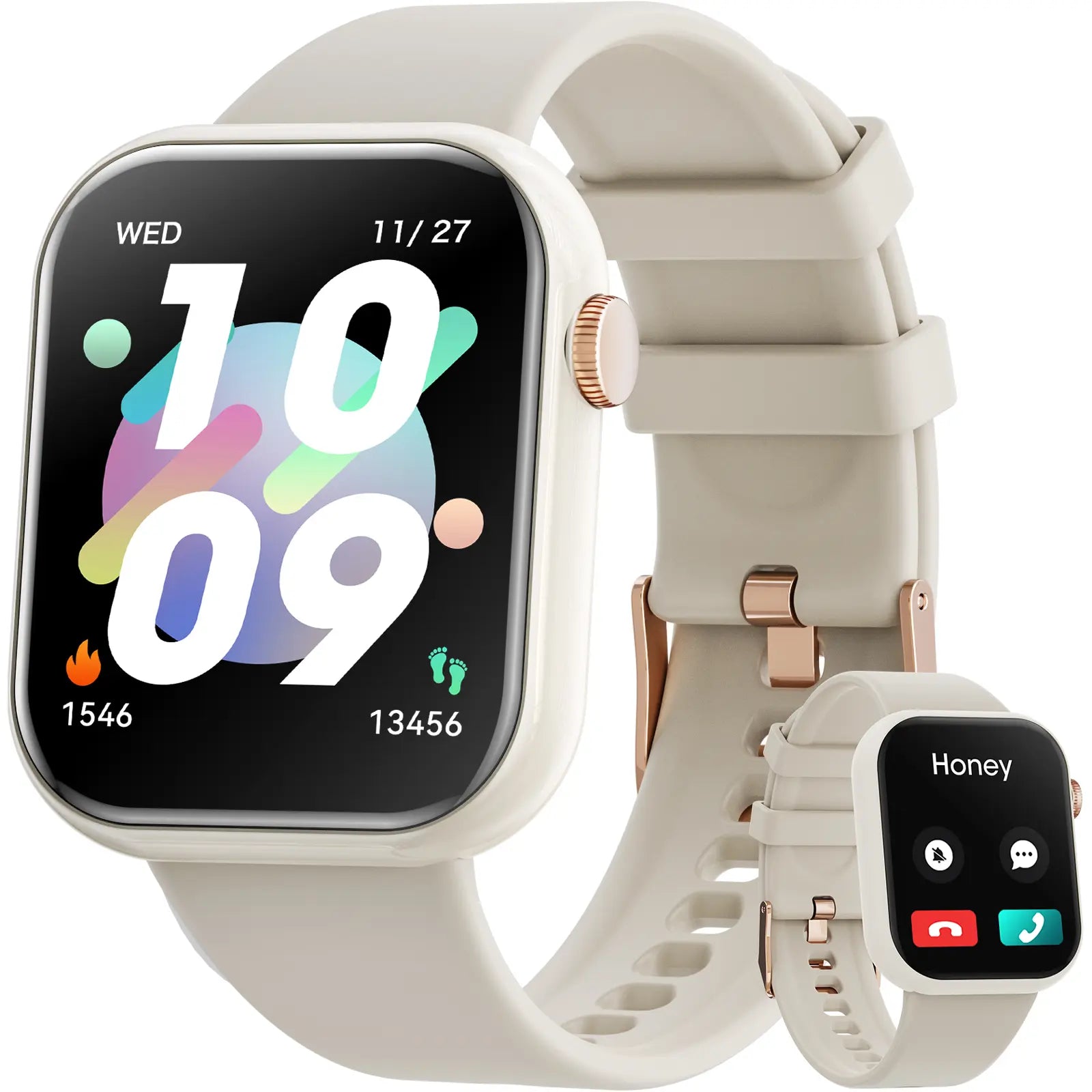 Multifunctional Men'S and Women'S Smartwatch, Calling Smart Watch, 1.85‑Inch Smart Watch That Supports Answering and Making Calls, 100+ Sports Modes and Message Reminders, IP67 Waterproof for Android and Iphone, Ideal Gift