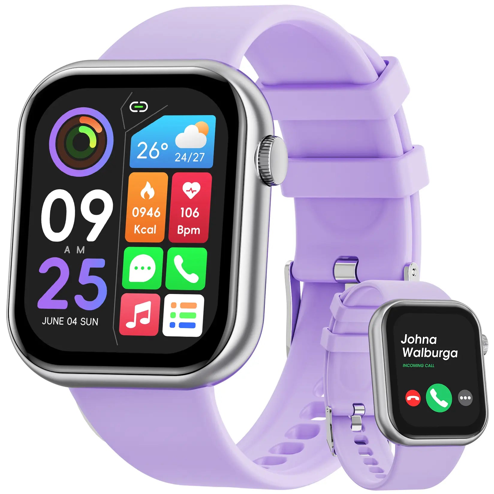 Multifunctional Men'S and Women'S Smartwatch, Calling Smart Watch, 1.85‑Inch Smart Watch That Supports Answering and Making Calls, 100+ Sports Modes and Message Reminders, IP67 Waterproof for Android and Iphone, Ideal Gift