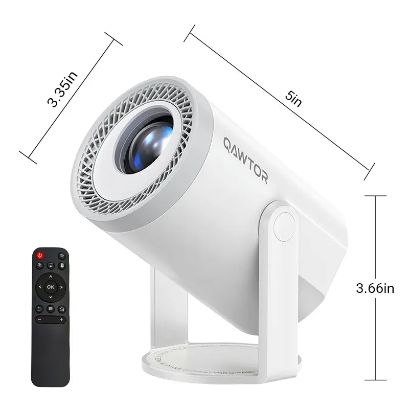 Ultra-Bright 300 Lumens Portable Mini Projector – 4K Decoding Smart Projector with 0.9:1 Short Throw, 360° Focus Ring, up to 235" Display for Home Theater, Bedroom & Travel,Deals for You Days