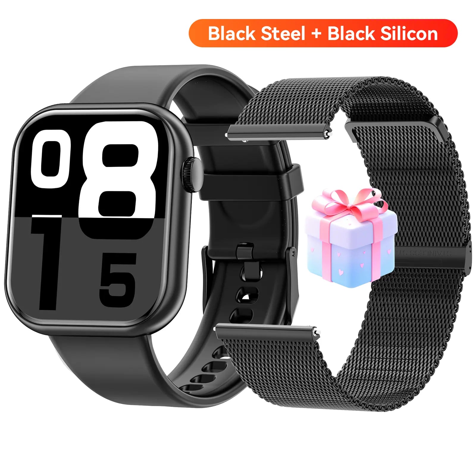 Multifunctional Men'S and Women'S Smartwatch, Calling Smart Watch, 1.85‑Inch Smart Watch That Supports Answering and Making Calls, 100+ Sports Modes and Message Reminders, IP67 Waterproof for Android and Iphone, Ideal Gift