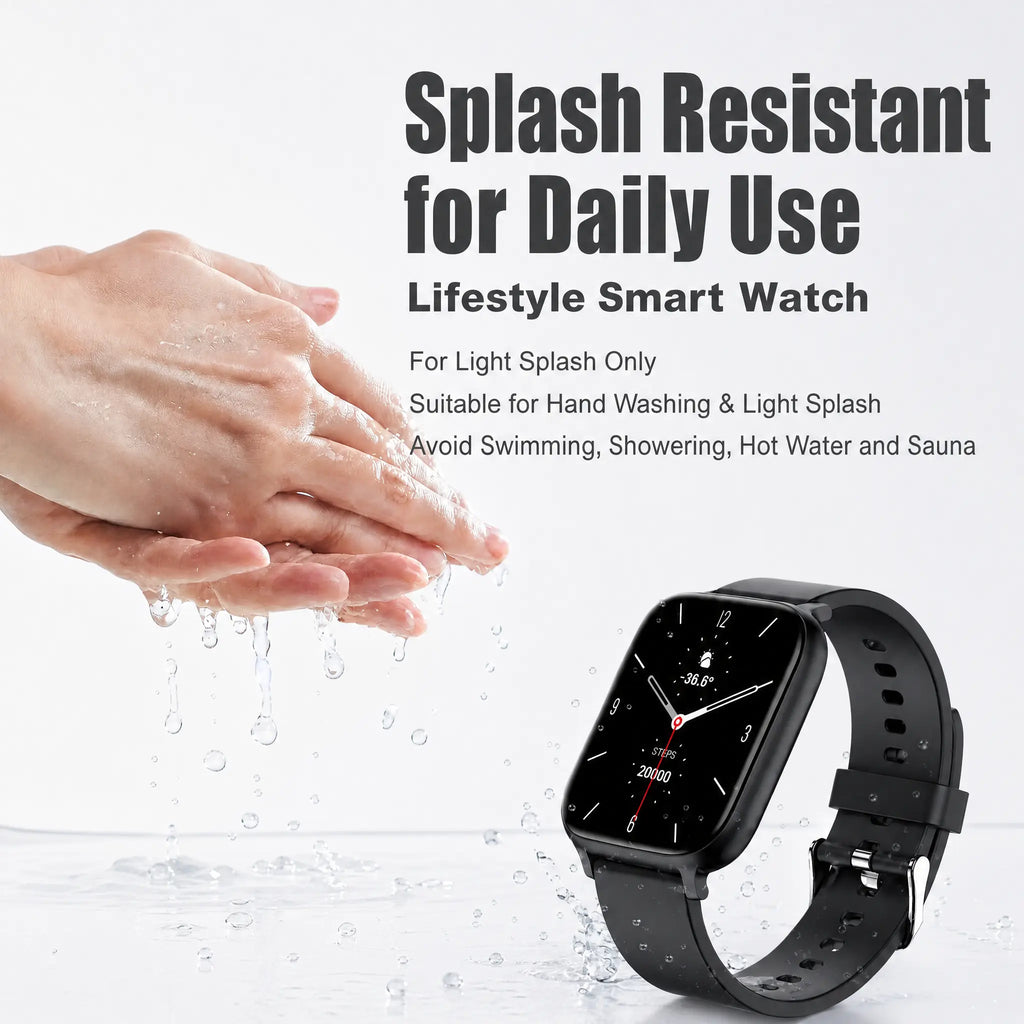 Smart Watch for Men and Women, 1.83" Touch Screen Lifestyle Watch with Message Reminder, Step Counter, Alarm, Timer, Music Control, Comfortable Strap, Compatible with Most Ios and Android Smartphones Fathersdaygift