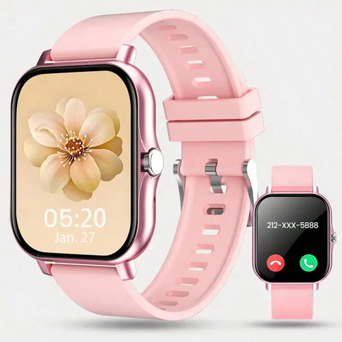 Smart Watch for Men and Women, 1.83" Touch Screen Lifestyle Watch with Message Reminder, Step Counter, Alarm, Timer, Music Control, Comfortable Strap, Compatible with Most Ios and Android Smartphones Fathersdaygift