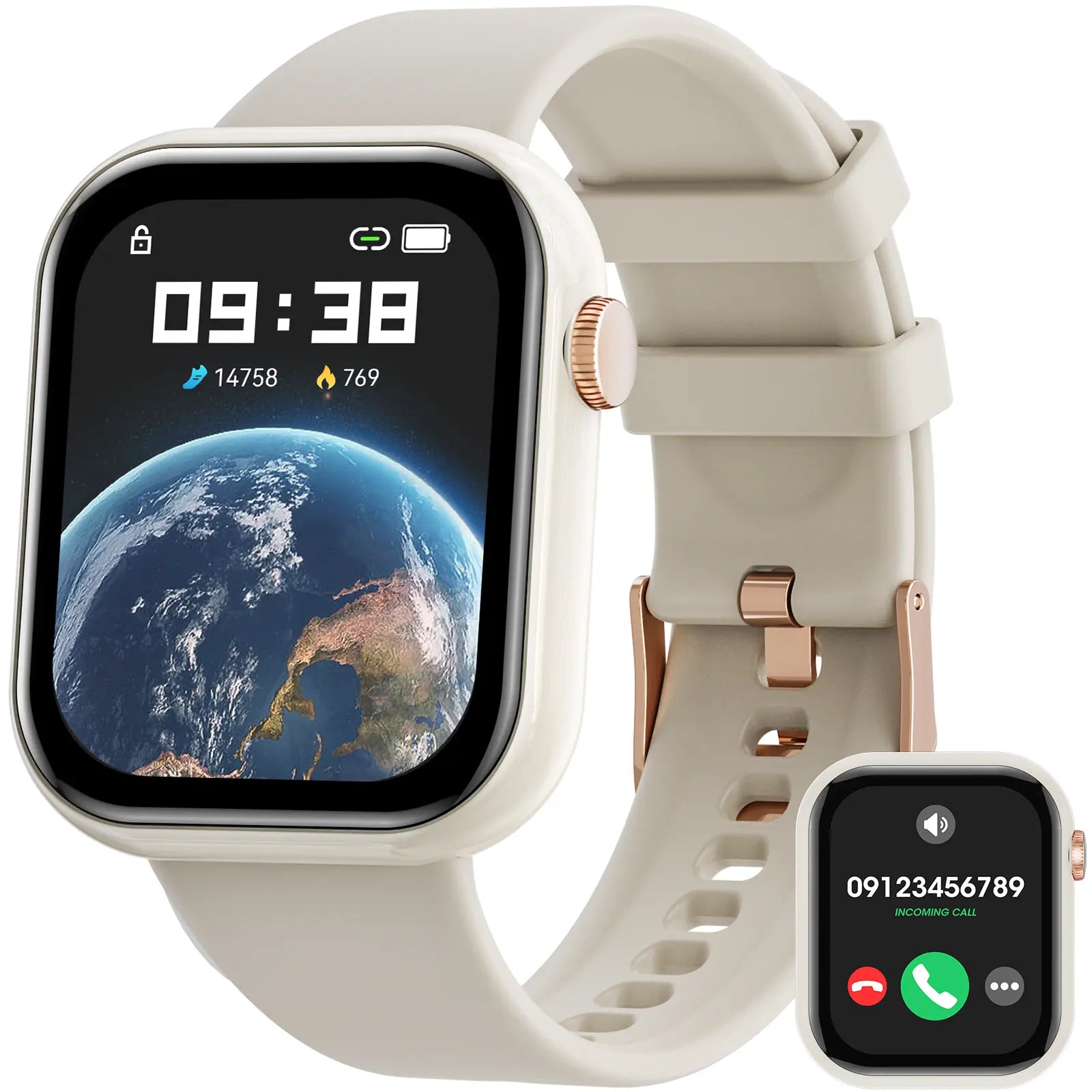 Multifunctional Men'S and Women'S Smartwatch, Calling Smart Watch, 1.85‑Inch Smart Watch That Supports Answering and Making Calls, 100+ Sports Modes and Message Reminders, IP67 Waterproof for Android and Iphone, Ideal Gift
