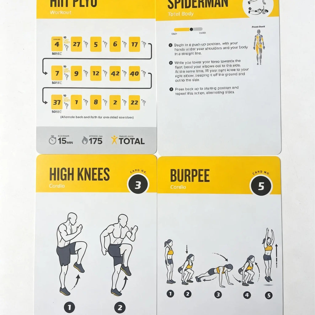 Self Weight Exercise Card, 62 Exercise Cards, Large Size 5 Inches X 3.5 Inches, Men'S and Women'S Fitness Cards, Beginner'S Fitness Guide, Home or Gym Exercise Routine Guide