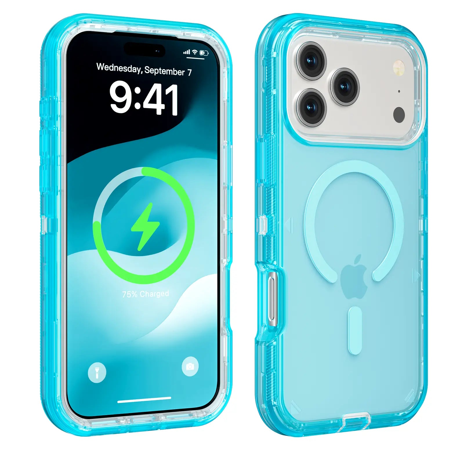 Magsafe Defender Case for Iphone, Multi-Layer Case Hybrid Heavy Duty Shockproof Case, Magnetic Transparent Clear Cover Protective Smartphone Case for 17 Pro Max/17/16/15/14/13 for Apple Iphone 17 Air