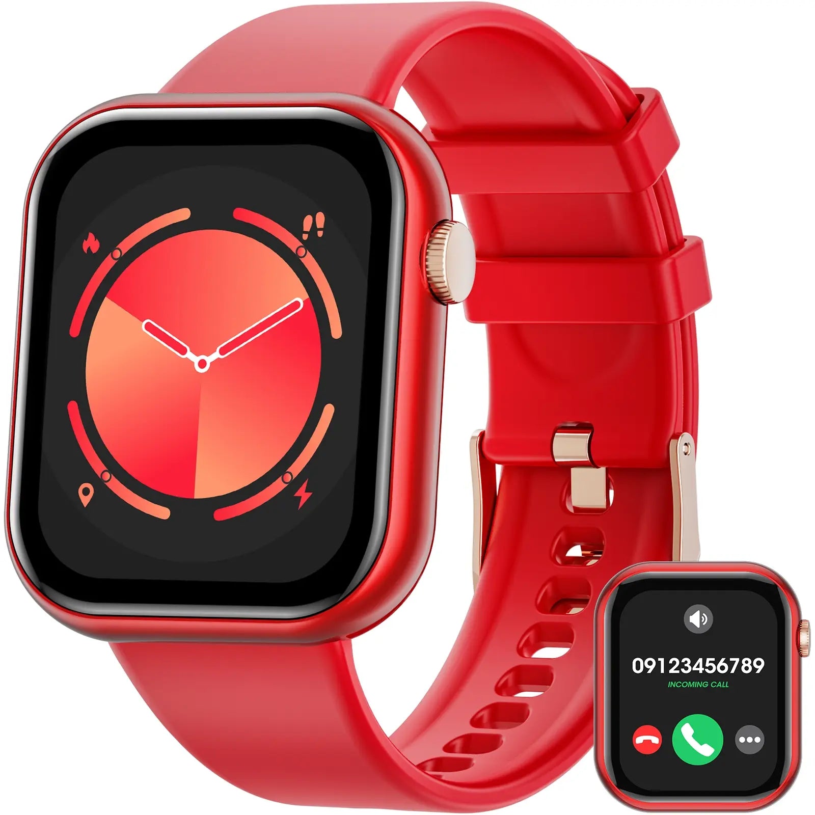 Multifunctional Men'S and Women'S Smartwatch, Calling Smart Watch, 1.85‑Inch Smart Watch That Supports Answering and Making Calls, 100+ Sports Modes and Message Reminders, IP67 Waterproof for Android and Iphone, Ideal Gift