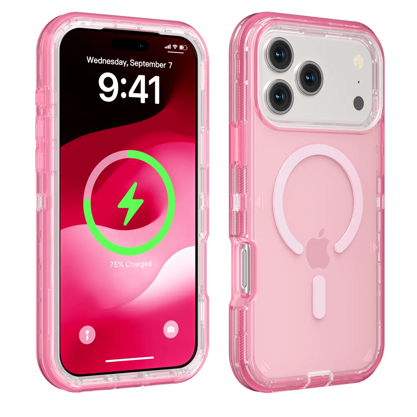 Magsafe Defender Case for Iphone, Multi-Layer Case Hybrid Heavy Duty Shockproof Case, Magnetic Transparent Clear Cover Protective Smartphone Case for 17 Pro Max/17/16/15/14/13 for Apple Iphone 17 Air