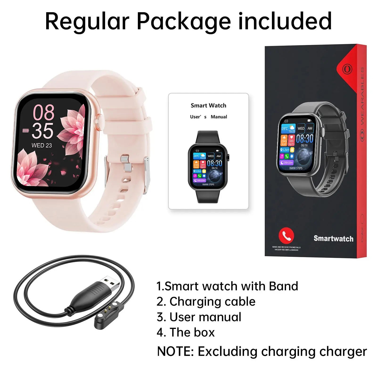 Multifunctional Men'S and Women'S Smartwatch, Calling Smart Watch, 1.85‑Inch Smart Watch That Supports Answering and Making Calls, 100+ Sports Modes and Message Reminders, IP67 Waterproof for Android and Iphone, Ideal Gift