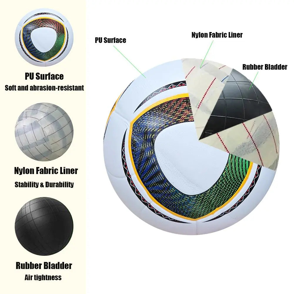 Size 5 Soccer Ball, Football Training Balls, Soccer Trainer Ball, Professional Football Training Equipment for Youth & Adults, Ideal for Indoor & Outdoor Ball Sports, Soccer Gear